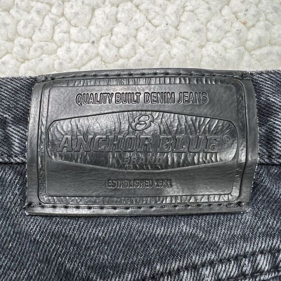 VTG 90s Anchor Blue Loose Jeans 36x30 (Actual 34x27) Black Y2K Grunge Skate - Picture 5 of 13